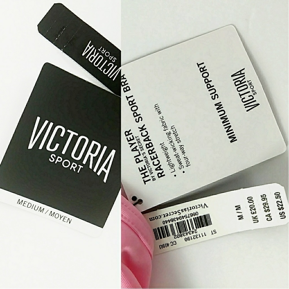 NWT Victoria Sport The Player Sports Bra Pink - Picture 4 of 8